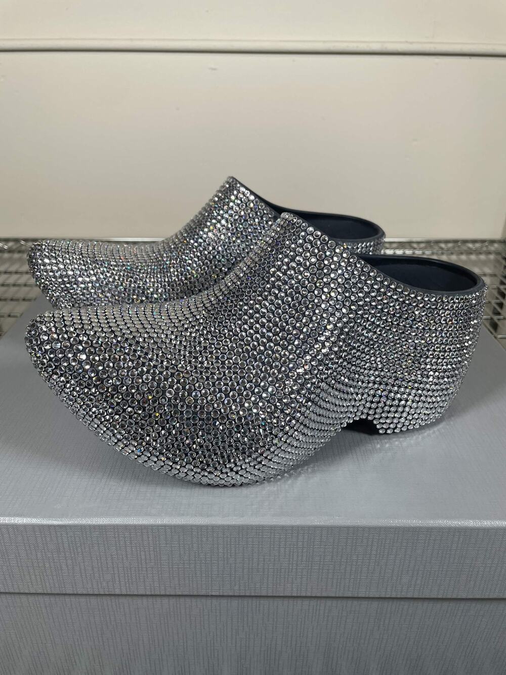 BALENCIAGA CRYSTAL TECHNOCLOG $8350 RETAIL SIZE 36